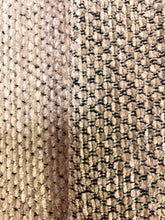 Load image into Gallery viewer, 1.6 Yard Designer Reversible Taupe Black MCM Mid Century Modern Nubby Chenille Upholstery Fabric WHS 3916
