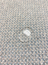 Load image into Gallery viewer, Designer MCM Mid Century Modern French Blue Grey White Tweed Water &amp; Stain Resistant Upholstery Fabric WHS 4125