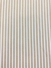 Load image into Gallery viewer, Designer Polypropylene Beige White Woven Nautical Stripe Upholstery Fabric WHS 3874