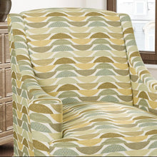 Load image into Gallery viewer, Heavy Duty Art Deco Geometric Abstract Olive Green Upholstery Drapery Fabric CF