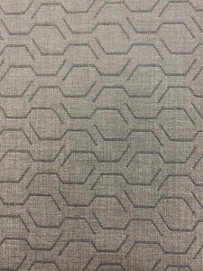 Sunbrella Adaptation Stone Grey Geometric Water & Stain Resistant Indoor Outdoor Upholstery Fabric WHS 3942