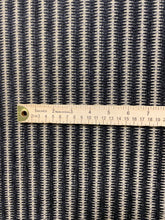 Load image into Gallery viewer, Designer Black Beige Geometric Stripe Chenille Upholstery Fabric WHS 4121