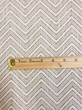 Load image into Gallery viewer, Designer MCM Mid Century Modern Herringbone Cream Beige Geometric Upholstery Fabric WHS 3672