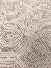 Load image into Gallery viewer, 1.5 yards of Calico Pentagon Beach Beige Taupe Geometric Chenille Water &amp; Stain Resistant Upholstery Fabric WHS 3081