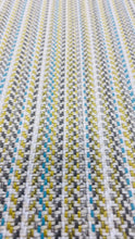 Load image into Gallery viewer, Romo Esker Wasabi Indoor Outdoor Chartreuse Green Grey Turquoise Blue White Woven Upholstery Fabric STA 3324