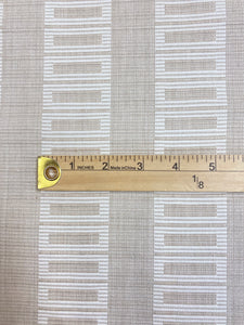 1.3 Yard Reversible Scalamandre Lark Stripe Sand Dollar Cotton Beige Cream Geometric Performance Upholstery Fabric WHS 3556