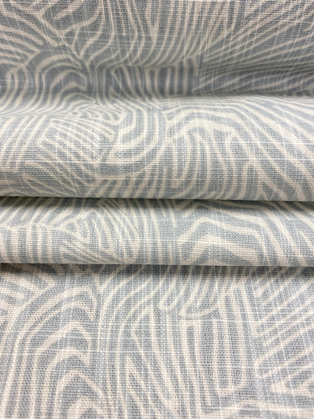 Blue Cream Abstract Indoor Outdoor Water & Stain Resistant Cotton Upholstery Drapery Fabric STA 3518