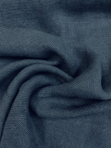 1.75 Yard Designer Heavy Duty Belgian Linen Charcoal Grey MCM Mid Century Modern Water & Stain Resistant Upholstery Fabric WHS 3287