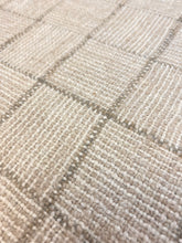 Load image into Gallery viewer, Mark Alexander Crosshatch Check Natural Linen Wool Beige Cream Upholstery Fabric STA 3730