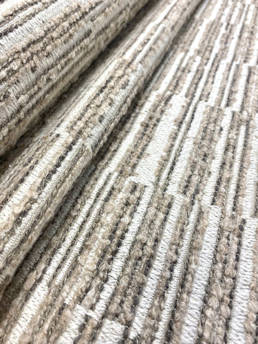 Jane Clayton Zinc Natural Wool Linen Blend Beige Taupe Cream Grey Upholstery Fabric WHS 3406