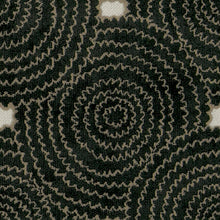 Load image into Gallery viewer, Abstract Geometric Black Beige Retro Medallion Velvet Upholstery Fabric FB