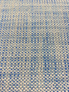 Designer Royal Blue Beige MCM Mid Century Modern Woven Tweed Upholstery Fabric WHS 3101