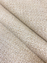 Load image into Gallery viewer, Designer Water &amp; Stain Resistant Beige Cream MCM Mid Century Modern Linen Blend Tweed Upholstery Fabric WHS 3623