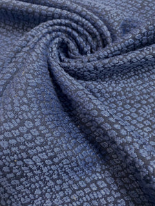 1.8 Yard Designer Water & Stain Resistant Navy Blue Animal Pattern Reptile Upholstery Fabric WHS 3948
