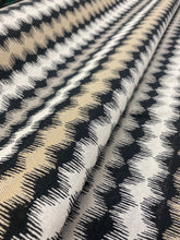 Load image into Gallery viewer, Designer Black Taupe Beige Abstract Geometric Upholstery Water &amp; Stain Resistant Fabric STA 3109