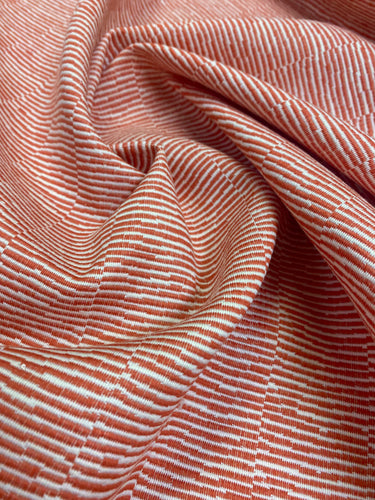 Schumacher Promenade Indoor Outdoor Coral White Geometric Abstract Water & Stain Resistant Upholstery Drapery Fabric WHS 3542