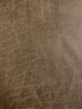 Load image into Gallery viewer, Designer Distressed Mocha Brown Faux Leather Upholstery Vinyl WHS 4129
