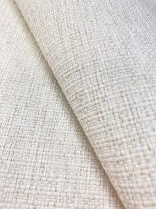 Designer Crypton Textured Cream MCM Mid Century Modern Tweed Upholstery Fabric STA 3591