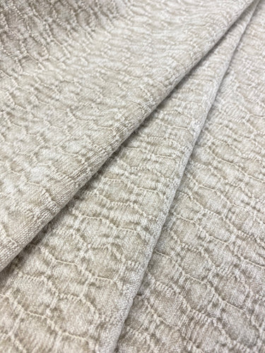 Designer Sage Green Beige Honey Comb Chenille Upholstery Fabric WHS 3069