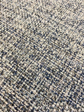 Load image into Gallery viewer, Designer Denim Blue Grey MCM Mid Century Modern Tweed Water &amp; Stain Resistant Upholstery Fabric WHS 3481