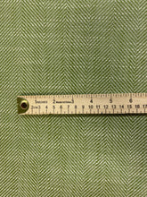 Load image into Gallery viewer, Designer Water &amp; Stain Resistant Lime Green Beige MCM Mid Century Modern Herringbone Upholstery Fabric WHS 3723