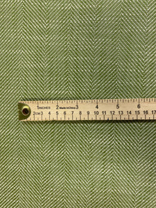 Designer Water & Stain Resistant Lime Green Beige MCM Mid Century Modern Herringbone Upholstery Fabric WHS 3723