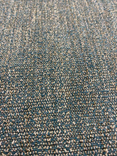 Load image into Gallery viewer, Designer Teal Charcoal Grey Tweed MCM Mid Century Modern Upholstery Fabric STA 3524