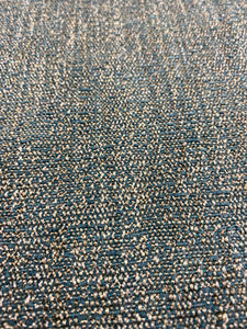 Designer Teal Charcoal Grey Tweed MCM Mid Century Modern Upholstery Fabric STA 3524