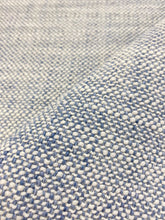 Load image into Gallery viewer, Designer Heavy Duty Indoor Outdoor MCM Mid Century Modern Navy Denim Blue Cream Tweed Water &amp; Stain Resistant Upholstery Fabric WHS