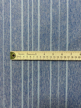 Load image into Gallery viewer, Water &amp; Stain Resistant Denim Blue Aqua Nautical Stripe Upholstery Fabric WHS 3825
