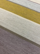Load image into Gallery viewer, 1.5 Yard Sunbrella Olive Green Purple Grey Stripe Upholstery Fabric WHS 4217