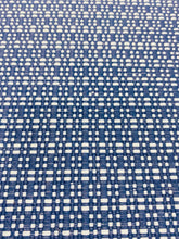 Load image into Gallery viewer, Designer Water &amp; Stain Resistant Navy Blue Aqua MCM Mid Century Modern Tweed Upholstery Fabric WHS 3095