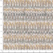 Load image into Gallery viewer, Heavy Duty Taupe Cream Yellow Aqua Blue Abstract Geometric Upholstery Fabric CF