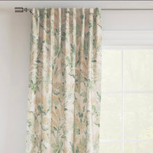 Load image into Gallery viewer, Stain Resistant Cream Yellow Green Seafoam Floral Upholstery Drapery Fabric CF