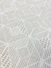 Load image into Gallery viewer, Sunbrella Vintage 25 Ceramic Cream Beige Geometric Water &amp; Stain Resistant Indoor Outdoor Upholstery Fabric WHS 3425