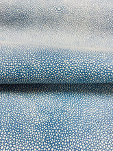 Load image into Gallery viewer, 33 SF Genuine Cowhide Stingray Pattern Shagreen French Blue Leather Upholstery STA 3224