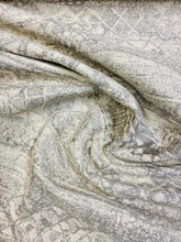 Load image into Gallery viewer, Designer Water &amp; Stain Resistant Heavy Duty Cream Taupe Abstract Southwestern Geometric Upholstery Fabric WHS 5174