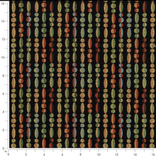 Load image into Gallery viewer, Black Mustard Green Red Aqua Blue Abstract Geometric Upholstery Drapery Fabric CF