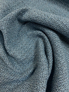 Designer Nubby Performance MCM Mid Century Modern Denim Blue Boucle Upholstery Fabric WHS 3443