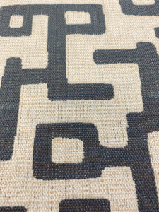 1.8 Yard Water & Stain Resistant Abstract Beige Grey Tribal Ethnic Upholstery Fabric WHS 3196