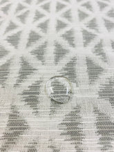 Load image into Gallery viewer, 1.5 Yard Designer Water &amp; Stain Resistant Indoor/Outdoor Grey Beige Geometric Ikat Upholstery Drapery Fabric WHS 3133