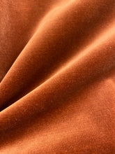 Load image into Gallery viewer, Designer Copper Brown Cotton Water &amp; Stain Resistant Velvet Upholstery Fabric STA 3999