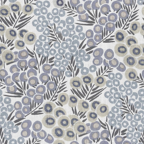 Stain Resistant Grey Lavender Cream Taupe Botanical Upholstery Drapery Fabric FB