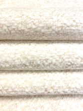 Load image into Gallery viewer, Designer Cream Plush Boucle Water &amp; Stain Resistant Chenille Upholstery Fabric STA 3945