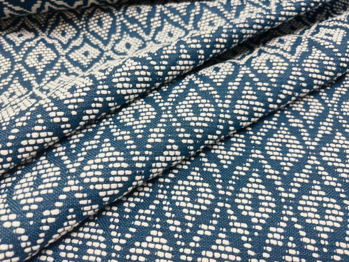 SCHUMACHER RED HOOK FABRIC 70553 / BLUE STA1922