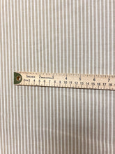 Load image into Gallery viewer, Designer Beige Cream Ticking Stripe Upholstery Fabric WHS 4094