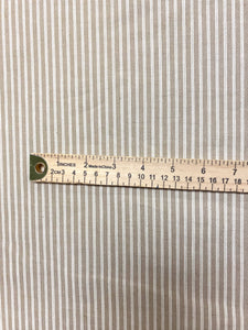 Designer Beige Cream Ticking Stripe Upholstery Fabric WHS 4094