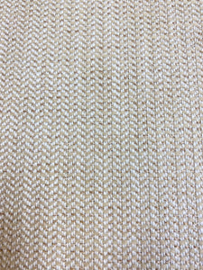Designer Beige Cream Herringbone Tweed Mid Century Modern Water & Stain Resistant Upholstery Fabric STA 4007