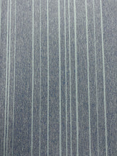 Load image into Gallery viewer, Water &amp; Stain Resistant Denim Blue Aqua Nautical Stripe Upholstery Fabric WHS 3825