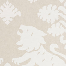 Load image into Gallery viewer, 1.83 Yard Schumacher Regalia Hand Printed Linen Fabric / Natural